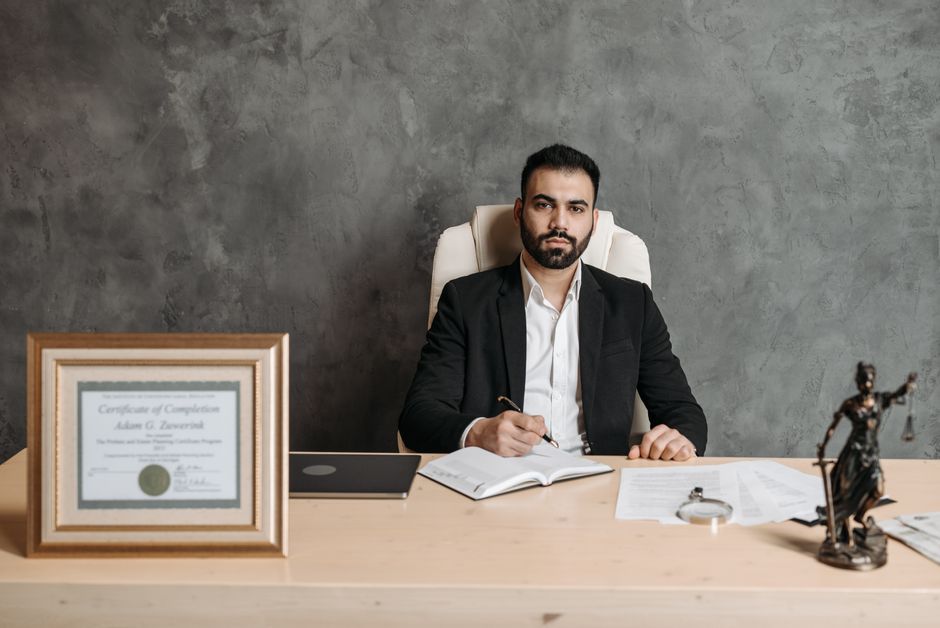 Family law consultation at a law office desk